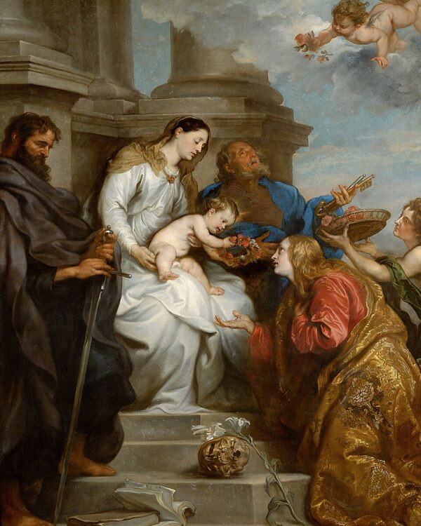St. Rosalia Catholic saint portrait Portrait of St. Rosalia, patron of Palermo and plague victims