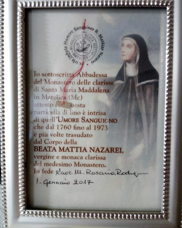Bl. Mattia de Nazarei Catholic saint portrait Portrait of Bl. Mattia de Nazarei, patron of Venerated for holiness