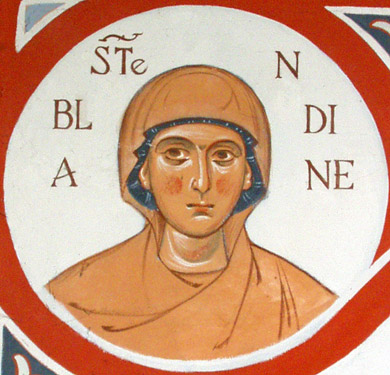 St. Blandina Catholic saint portrait Portrait of St. Blandina, patron of Steadfast faith under persecution