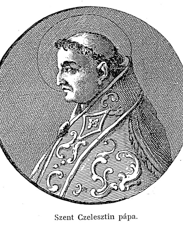 Pope St. Celestine I Catholic saint portrait Portrait of Pope St. Celestine I, Catholic saint