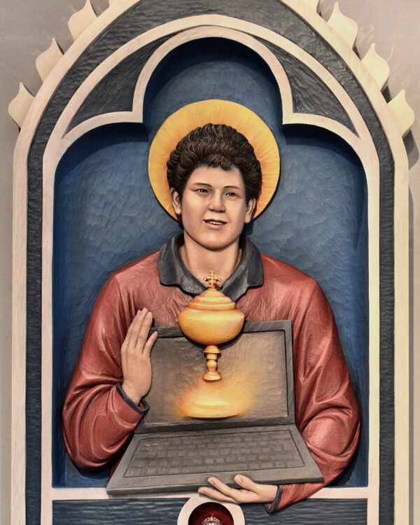 Bl. Carlo Acutis Catholic saint portrait Portrait of Bl. Carlo Acutis, patron of Youth, computer programmers, Eucharistic de…