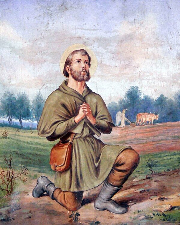 St. Isidore the Farmer Catholic saint portrait Portrait of St. Isidore the Farmer, patron of Farmers, rural communities, laborers