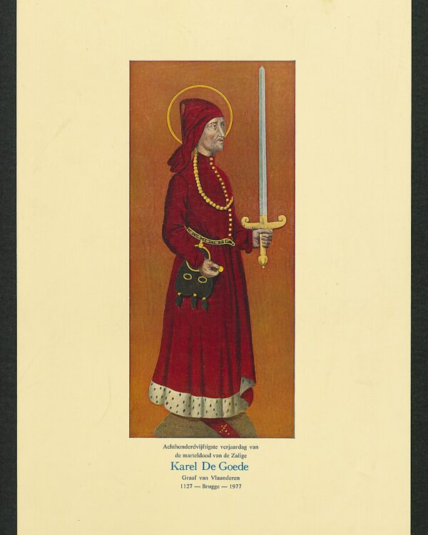 Bl. Charles the Good Catholic saint portrait Portrait of Bl. Charles the Good, patron of the poor, just governance