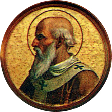 Pope St. Leo II Catholic saint portrait Portrait of Pope St. Leo II, patron of Popes