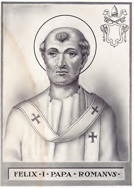 St. Felix I, Pope Catholic saint portrait Portrait of St. Felix I, Pope, patron of confessors