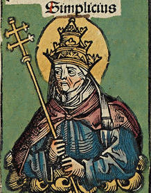 St. Simplicius (Pope) Catholic saint portrait Portrait of St. Simplicius (Pope), Catholic saint