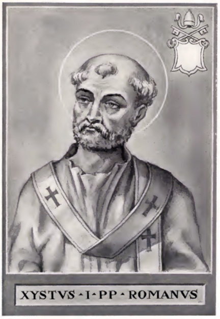 Pope St. Sixtus I, Martyr Catholic saint portrait Portrait of Pope St. Sixtus I, Martyr, patron of Martyrs