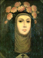 St. Rose of Lima Catholic saint portrait Portrait of St. Rose of Lima, patron of the Americas and Peru