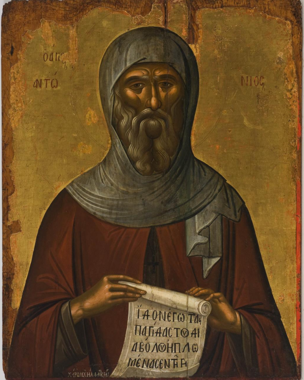 Devotional portrait of St. Anthony of the Desert