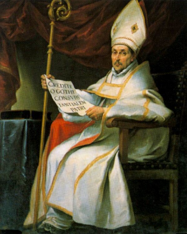 St. Leander of Seville Catholic saint portrait Portrait of St. Leander of Seville, patron of Saints