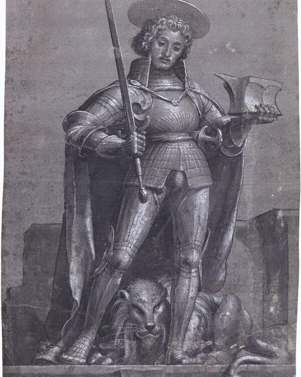 St. Adrian of Nicomedia Catholic saint portrait Portrait of St. Adrian of Nicomedia, patron of soldiers, butchers, arms dealers