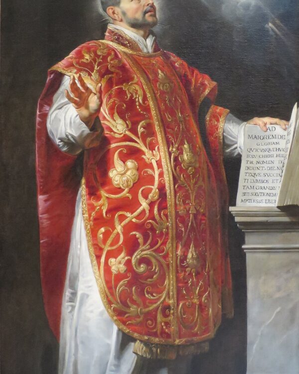 St. Ignatius of Loyola Catholic saint portrait Portrait of St. Ignatius of Loyola, patron of Jesuits, retreats