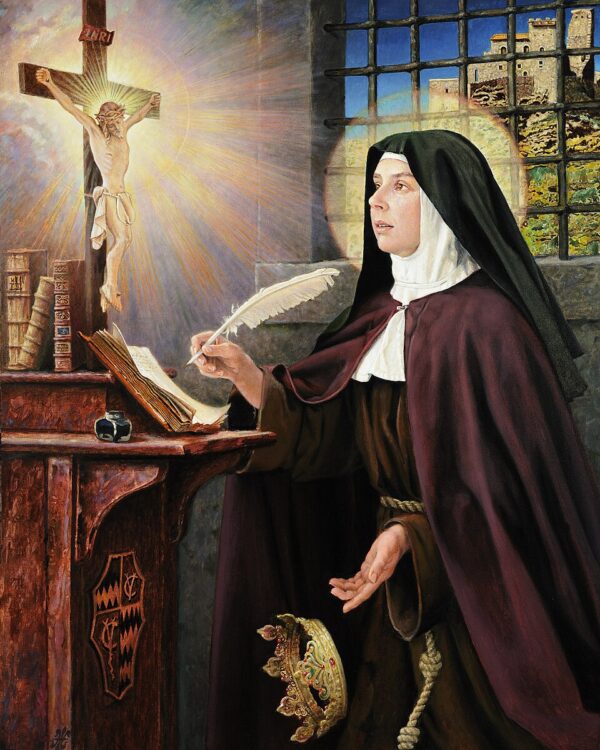 St. Camilla Battista da Varano Catholic saint portrait Portrait of St. Camilla Battista da Varano, patron of Poor Clares, contemplatives, Passion devoti…