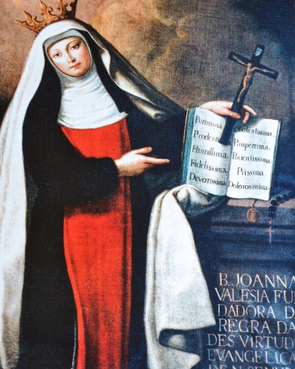 St. Joan of Valois, Virgin Catholic saint portrait Portrait of St. Joan of Valois, Virgin, patron of Grand multi-relic reliquary components